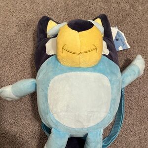 Blue and Yellow Plush Character Backpack
